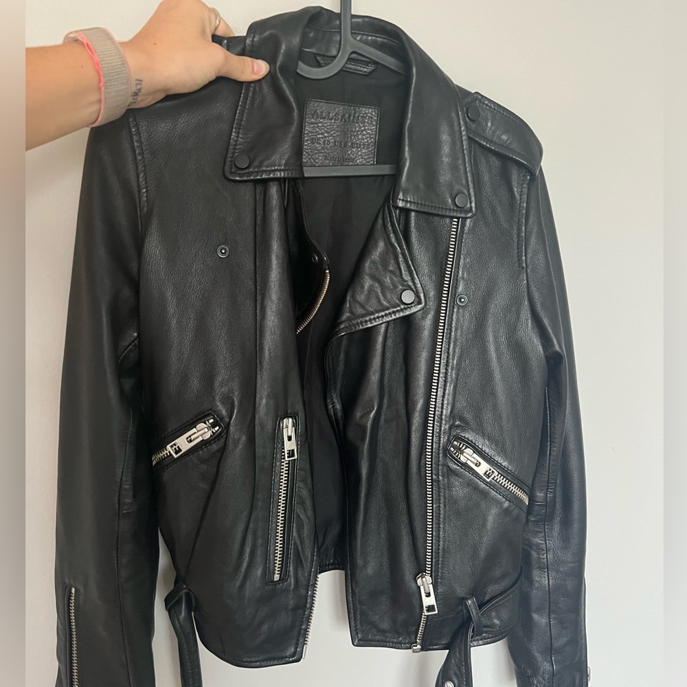 All Saints Black Leather Jacket